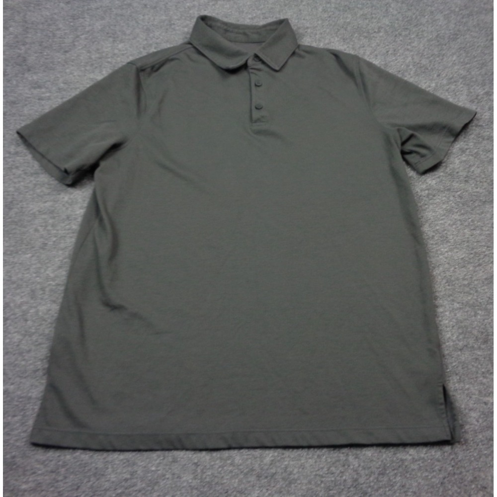 Jack Archer Polo Shirt Mens L Gray Tech Cotton Nylon Short Sleeve